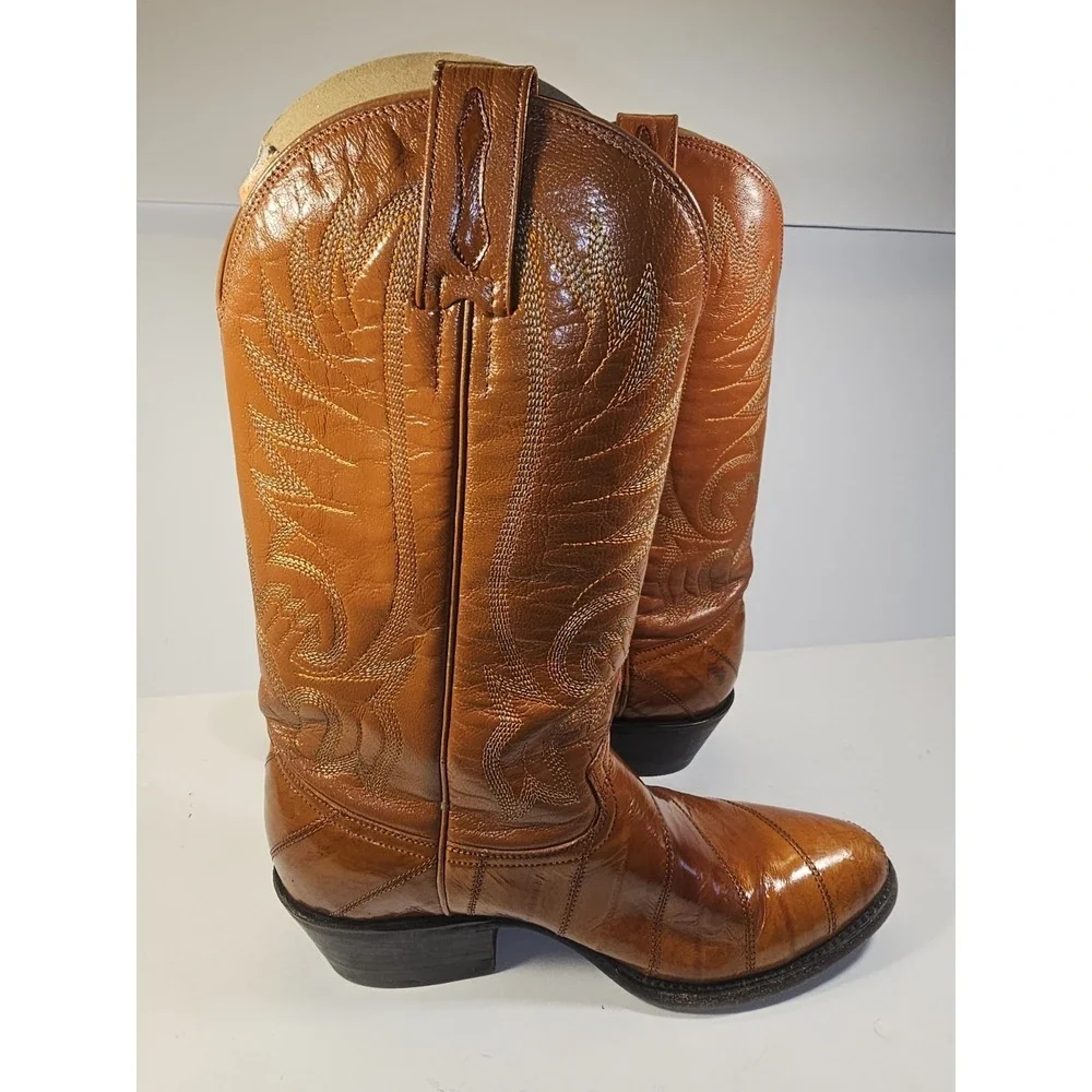 Rebelde Women's Vintage Tan‎ Leather Bootd Size 7C Made In Mexico